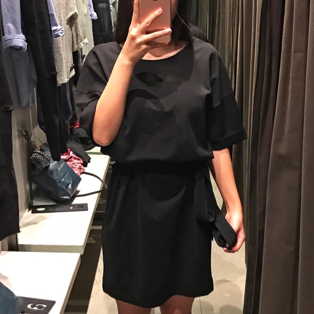Zara Dress Black Belt